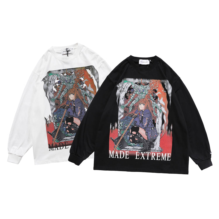 Anime - Streetwear - "OBSESSED" - Death Note Anime Misa Amane Long-sleeve Shirt | 2 Colors - Alpha Weebs