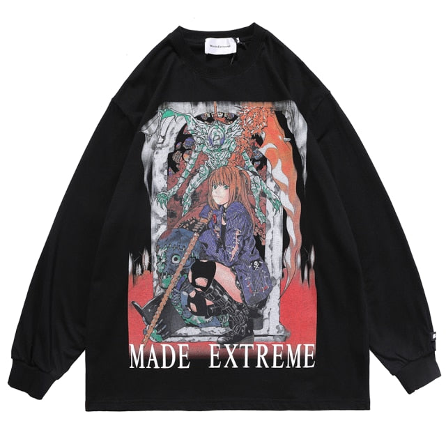 Anime - Streetwear - "OBSESSED" - Death Note Anime Misa Amane Long-sleeve Shirt | 2 Colors - Alpha Weebs