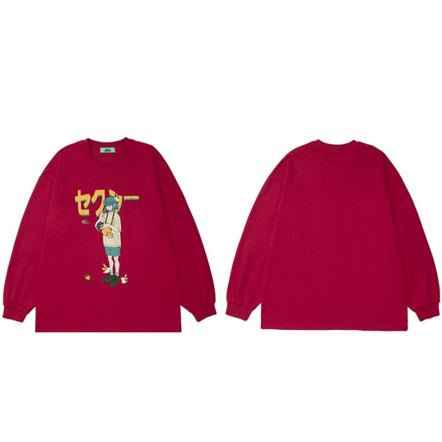 Anime - Streetwear - "NATURE FEEL" - Anime Sweatshirt | 2 Colors - Alpha Weebs